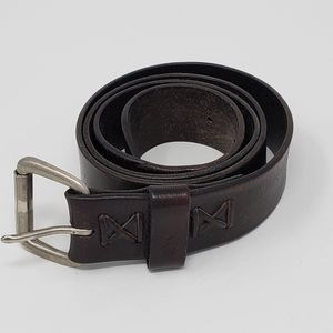 POLO RALPH LAUREN VINTAGE BROWN GENUINE LEATHER BELT SIZE 38